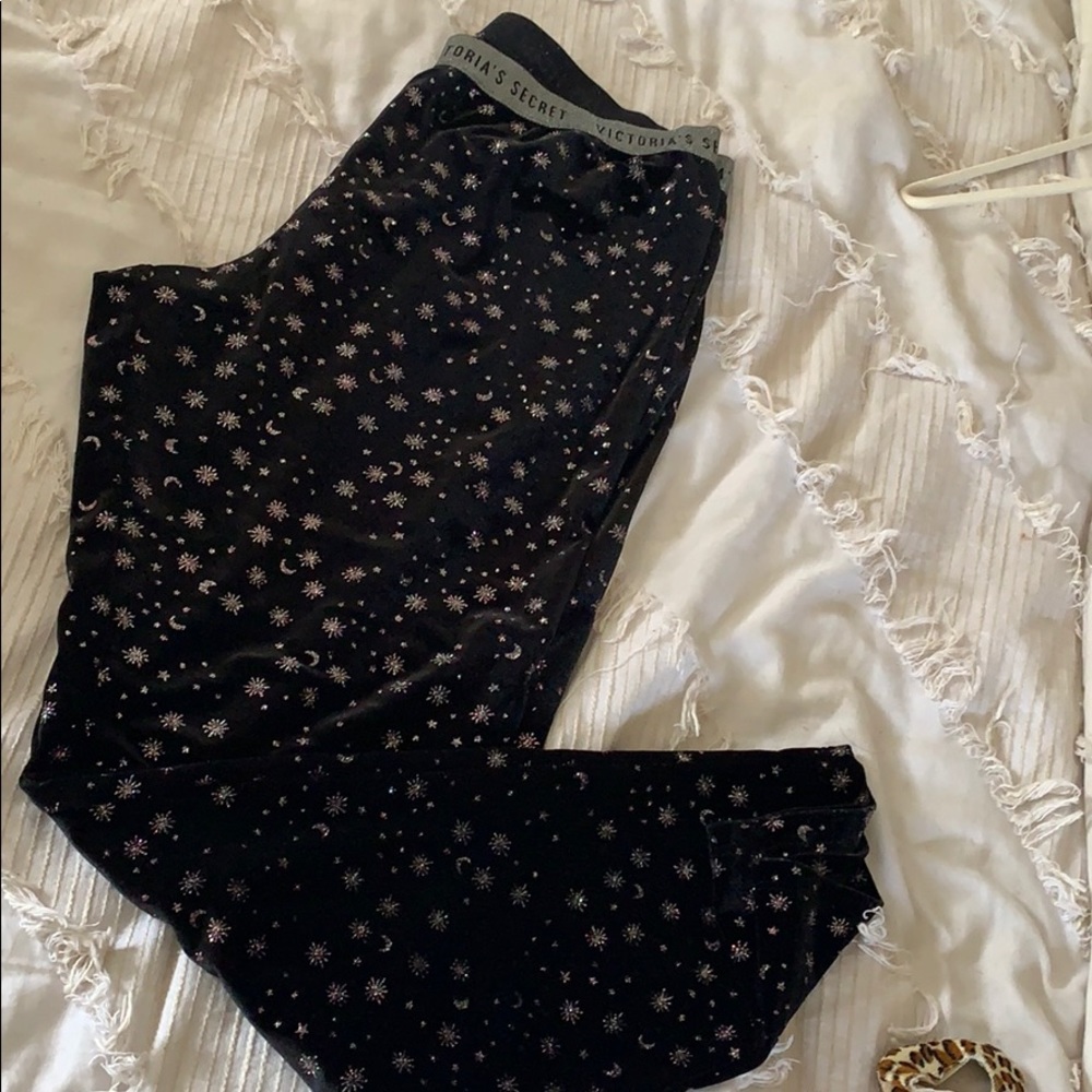 Victoria secret pajamas sparkly moon and stars